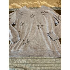 Kori Gray Sweater with stitched stars size Small (S)